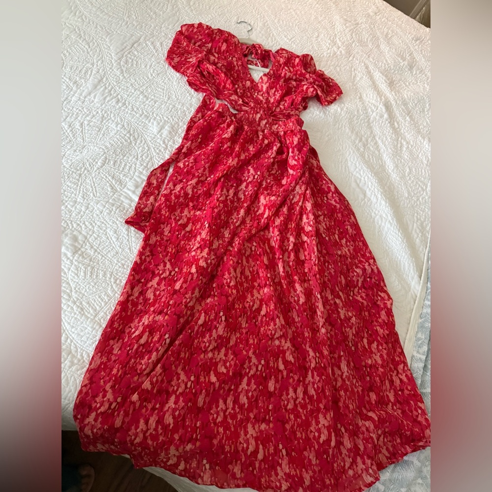 Red Floral dress - Easy Clothes - size S/M - Picture 5 of 6